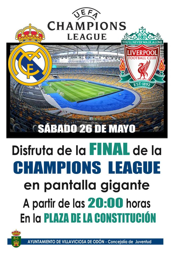  Imagen La final se la Champions se podrá ver en pantalla gigante en la Plaza de la Constitución