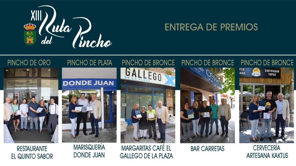  Imagen Entrega de premios a los establecimientos ganadores de la XIII edición de la Ruta del Pincho