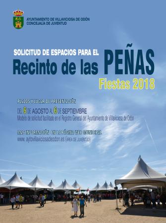 Hasta el 6 de septiembre se puede solicitad un espacio en el recinto de las Peñas