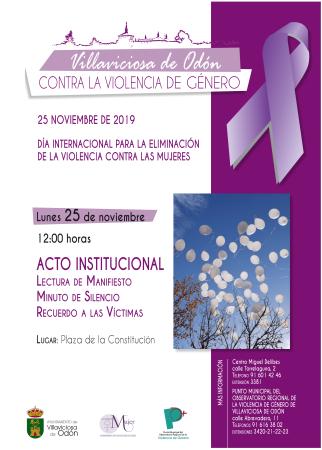 Acto institucional en el Día Internacional para la Eliminación de la Violencia contra las Mujeres