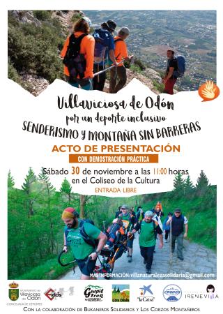 Villaviciosa de Odón presenta este sábado el proyecto pionero de deporte inclusivo de senderismo y montaña sin barreras