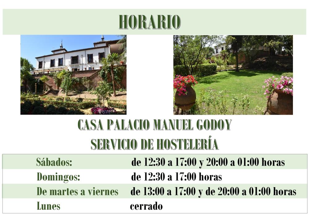  Imagen Los jardines de la Casa Palacio Manuel Godoy amplían los horarios de apertura desde este sábado