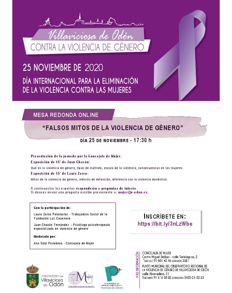  Imagen Participa en la mesa redonda ‘Falsos mitos de la violencia de género’ con motivo del Día Internacional Para la Eliminación de la Violencia contra las Mujeres