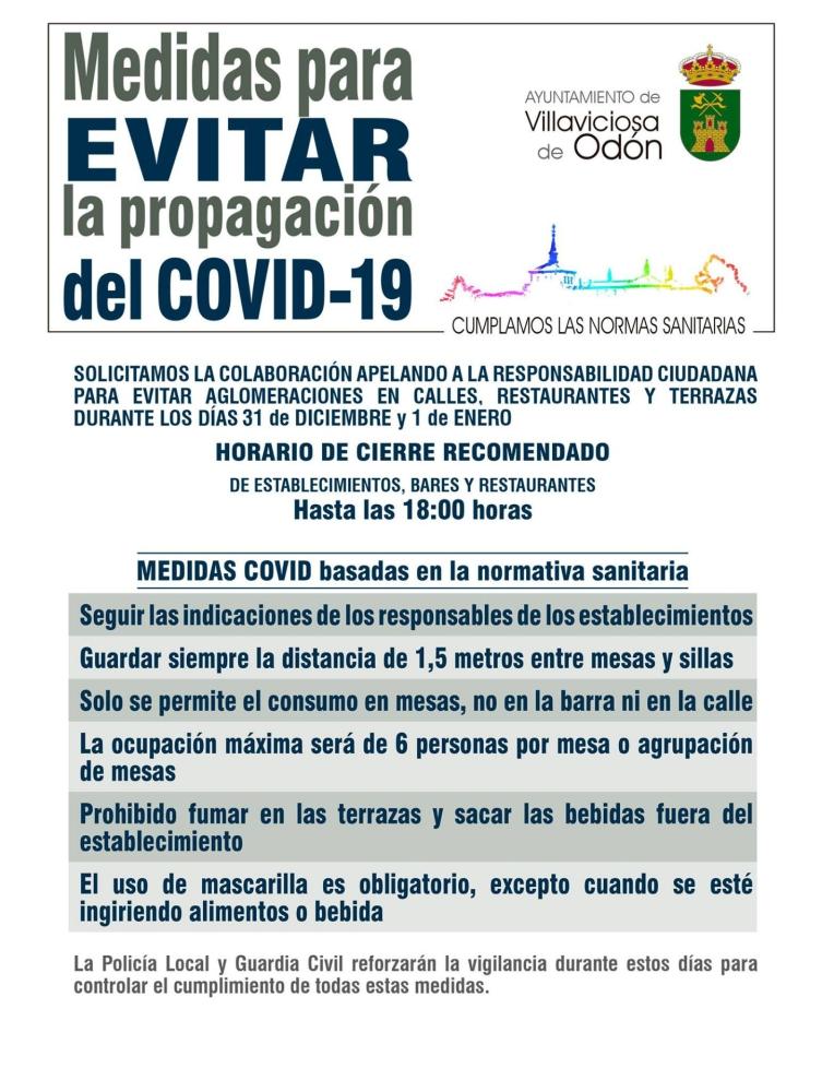  Imagen El Ayuntamiento pide que se extremen las medidas sanitarias, especialmente los días 31 y 1 de enero