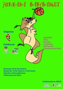 Jornada de Babybasket este domingo en el polideportivo municipal Chema Martínez