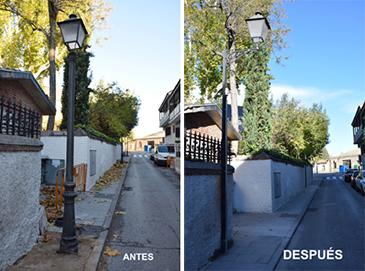  Imagen La concejalía de Obras desplaza tres farolas de la calle Gonzalo Calamita para facilitar el paso de los peatones