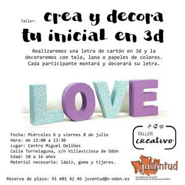  Imagen Crea y decora tu inicial en 3d