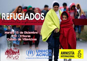 El 15 de diciembre ACNUR y Amnistía Internacional informarán a los vecinos sobre la situación de los refugiados