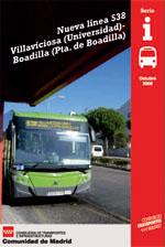Autobús lanzadera que conectará con el Metro Ligero de Boadilla
