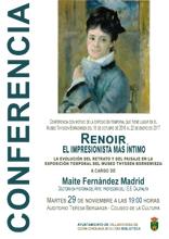 Conferencia sobre Renoir, este martes en el Coliseo de la Cultura