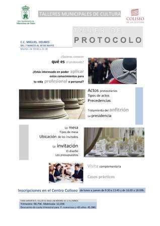 Talleres municipales de cultura: Taller de protocolo
