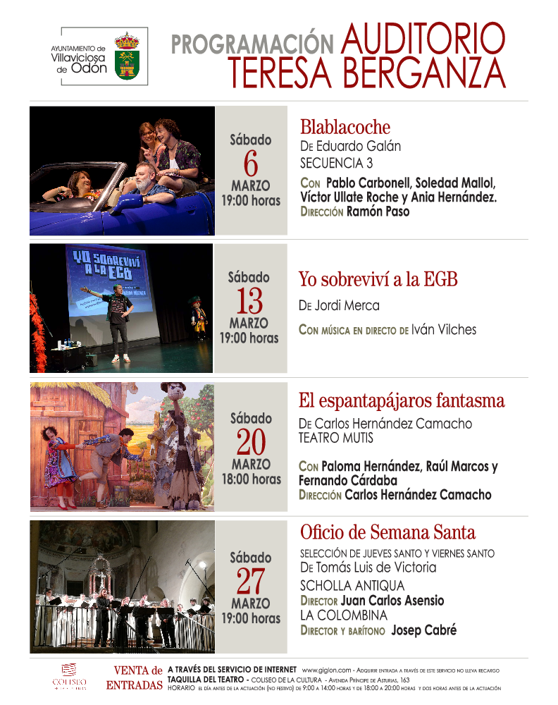 Un mes de marzo repleto de actividades culturales en Villaviciosa de Odón