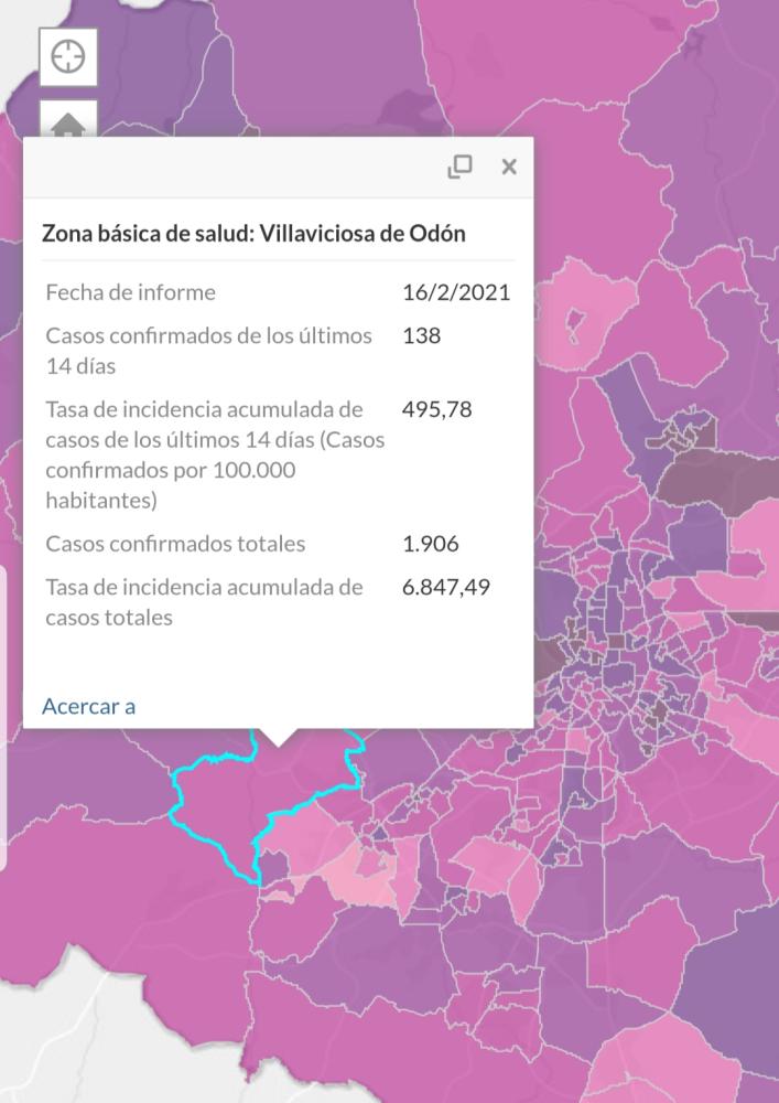 Actualización de los datos epidemiológicos: la incidencia de casos por COVID desciende en Villaviciosa de Odón