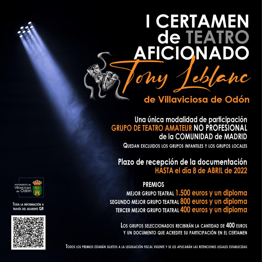  Imagen Villaviciosa de Odón convoca el I Certamen de Teatro Aficionado “Tony Leblanc”