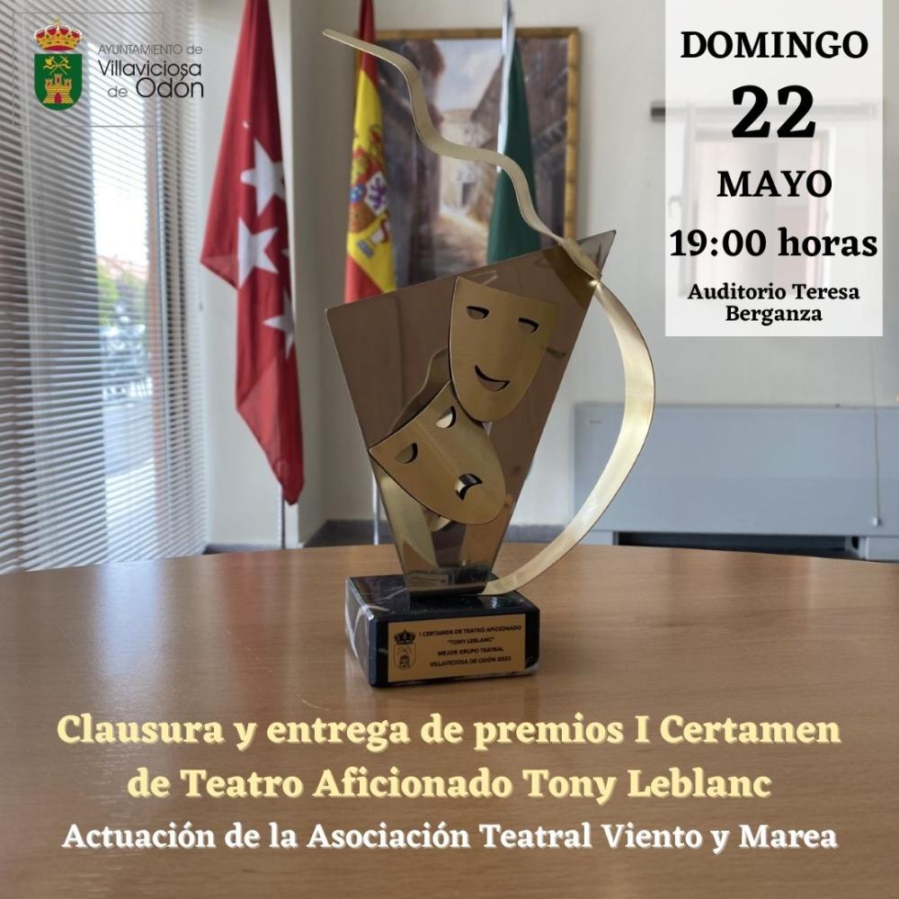  Imagen Este domingo se celebra la entrega de premios del I Certamen de Teatro Aficionado de Villaviciosa de Odón