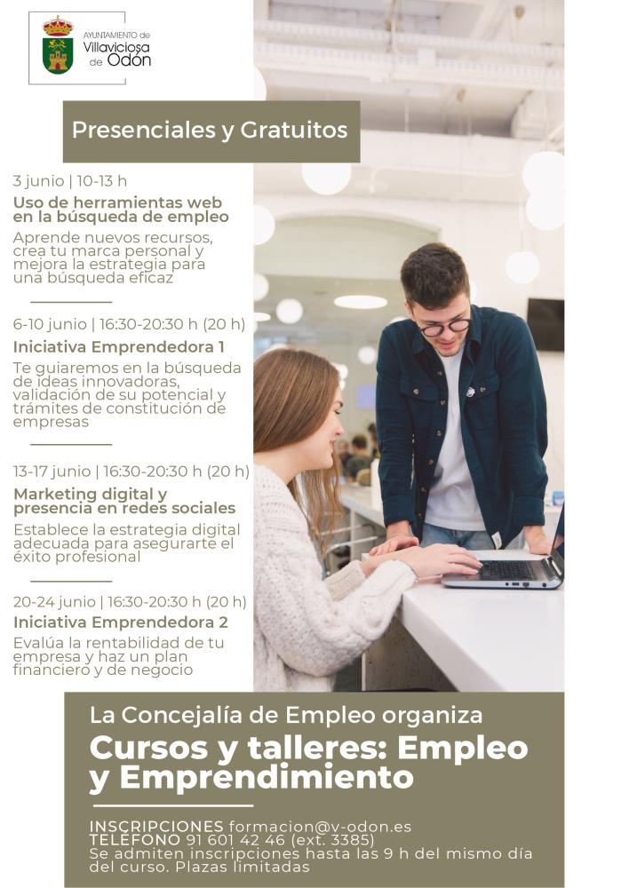 Imagen El Ayuntamiento organiza cursos y talleres de empleo y emprendimiento