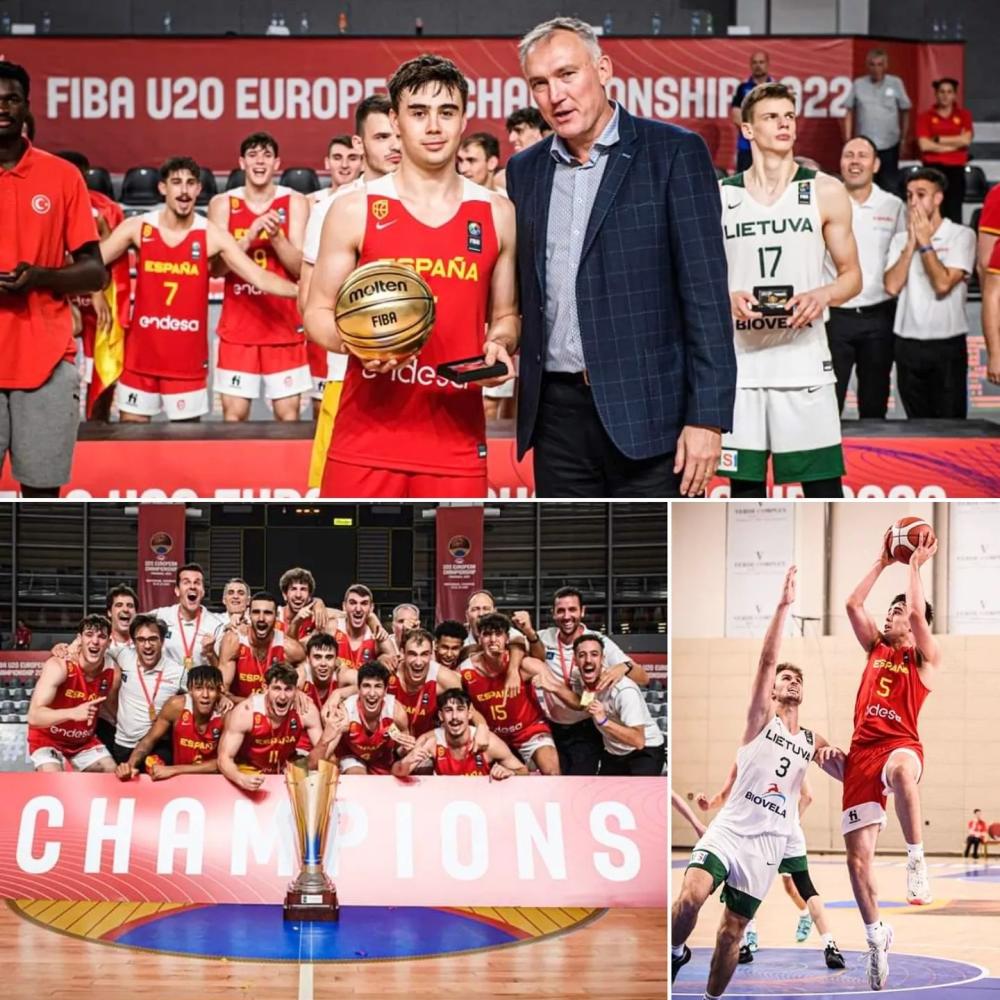  Imagen Nuestro vecino, Juan Núñez, elegido mejor jugador del Campeonato de Europa Sub20 de baloncesto ganado por España