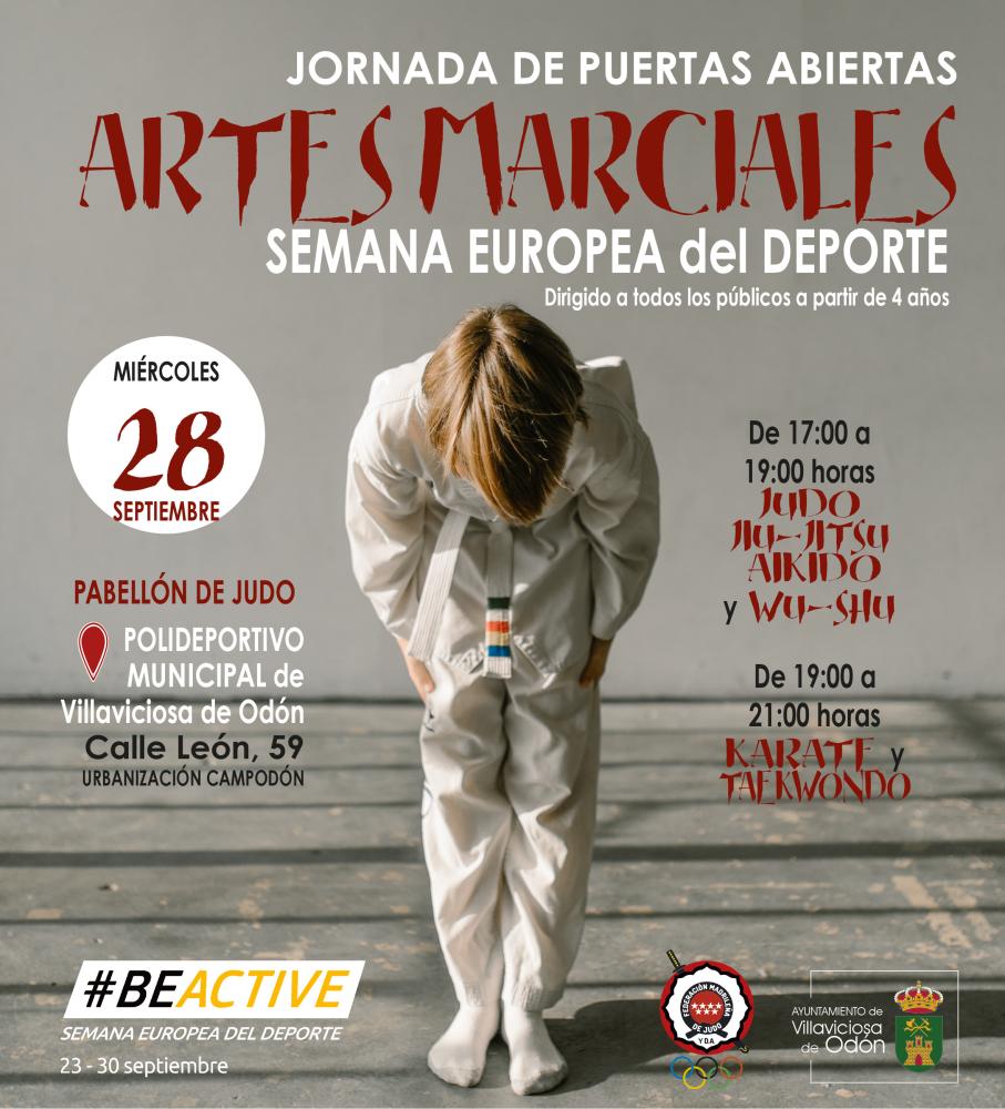 Villaviciosa de Odón se adhiere a la VIII Semana Europea del Deporte organizando una jornada de puertas abiertas de Artes Marciales