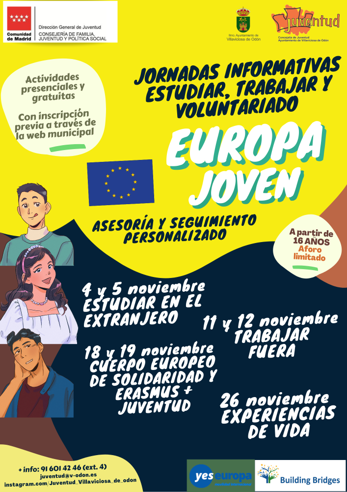 El Centro Miguel Delibes acogerá jornadas informativas sobre los programas europeos para jóvenes