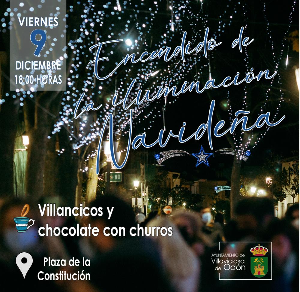  Imagen Encendido de la iluminación, chocolatada, villancicos, la inauguración de la pista de patinaje y la mini noria dan la bienvenida a la Navidad en Villaviciosa de Odón