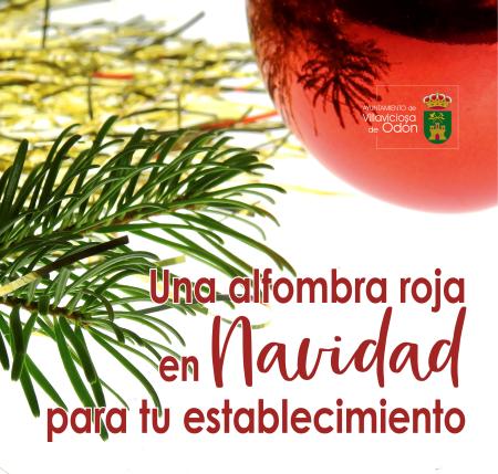 El Ayuntamiento entrega alfombras rojas a los comerciantes para que luzcan a la entrada de sus establecimientos