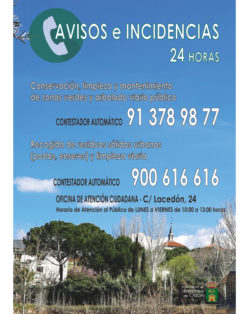  Imagen El Ayuntamiento pone a disposición de los vecinos dos números de teléfono para los avisos e incidencias