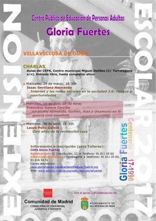 Charla en el Centro Público de Educación de Personas Adultas Gloria Fuertes