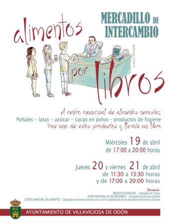 Mercadillo de intercambio solidario: Alimentos por libros
