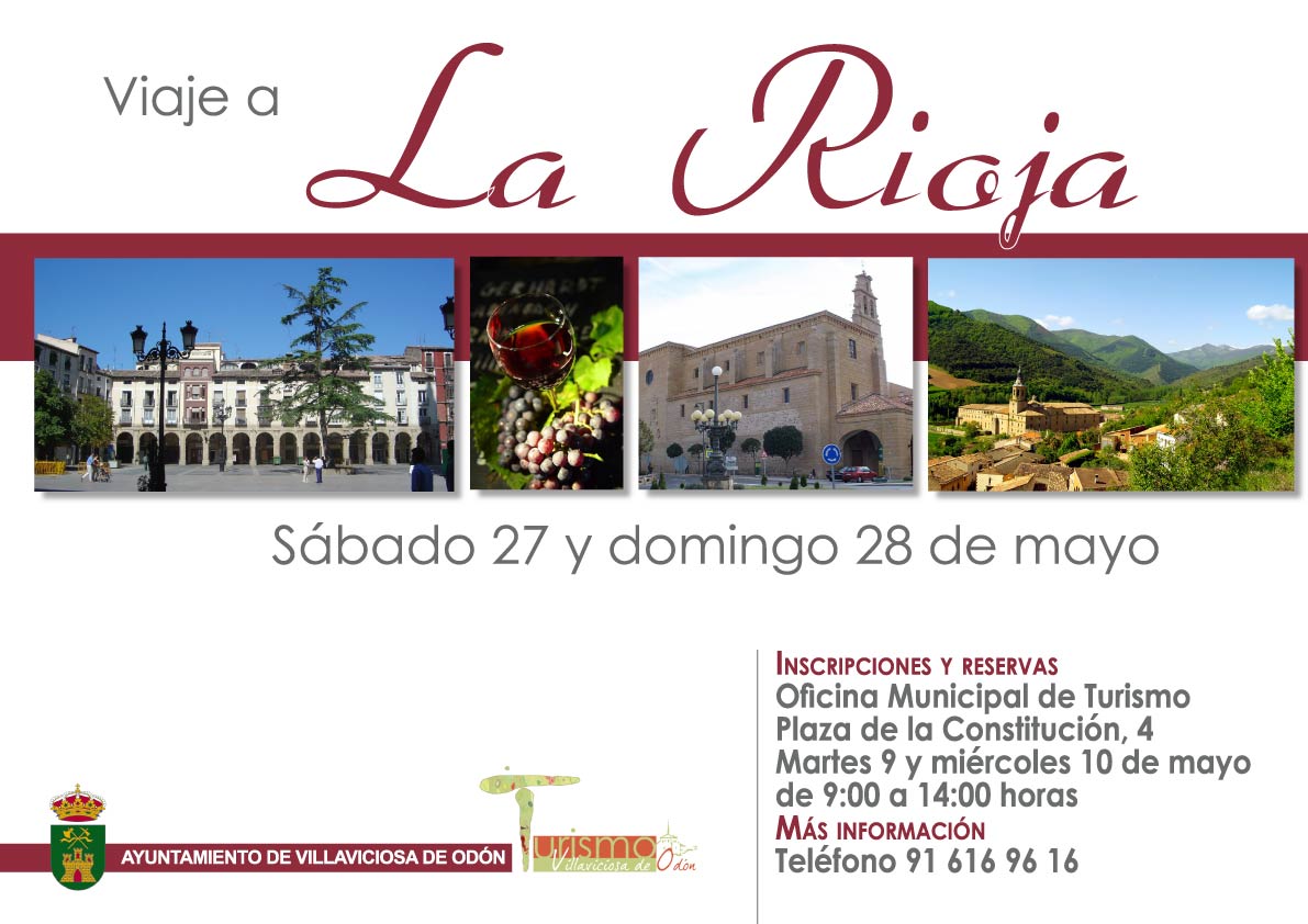Inscripciones y reservas para el viaje a La Rioja