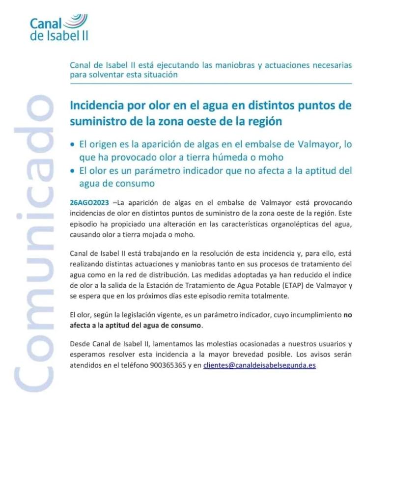  Imagen Informacion del Canal de Isabel II