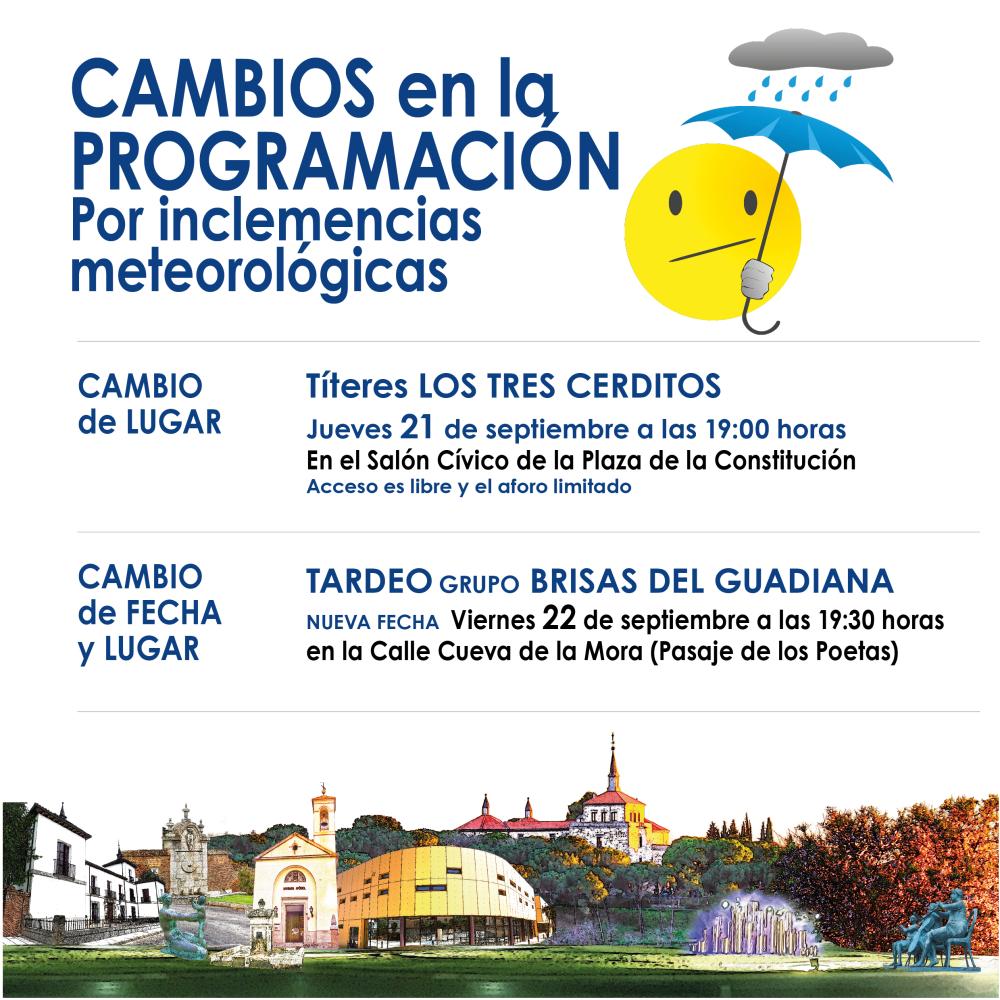  Imagen Varios actos del programa de fiestas previstos para hoy sufren cambios debido a las inclemencias meteorológicas