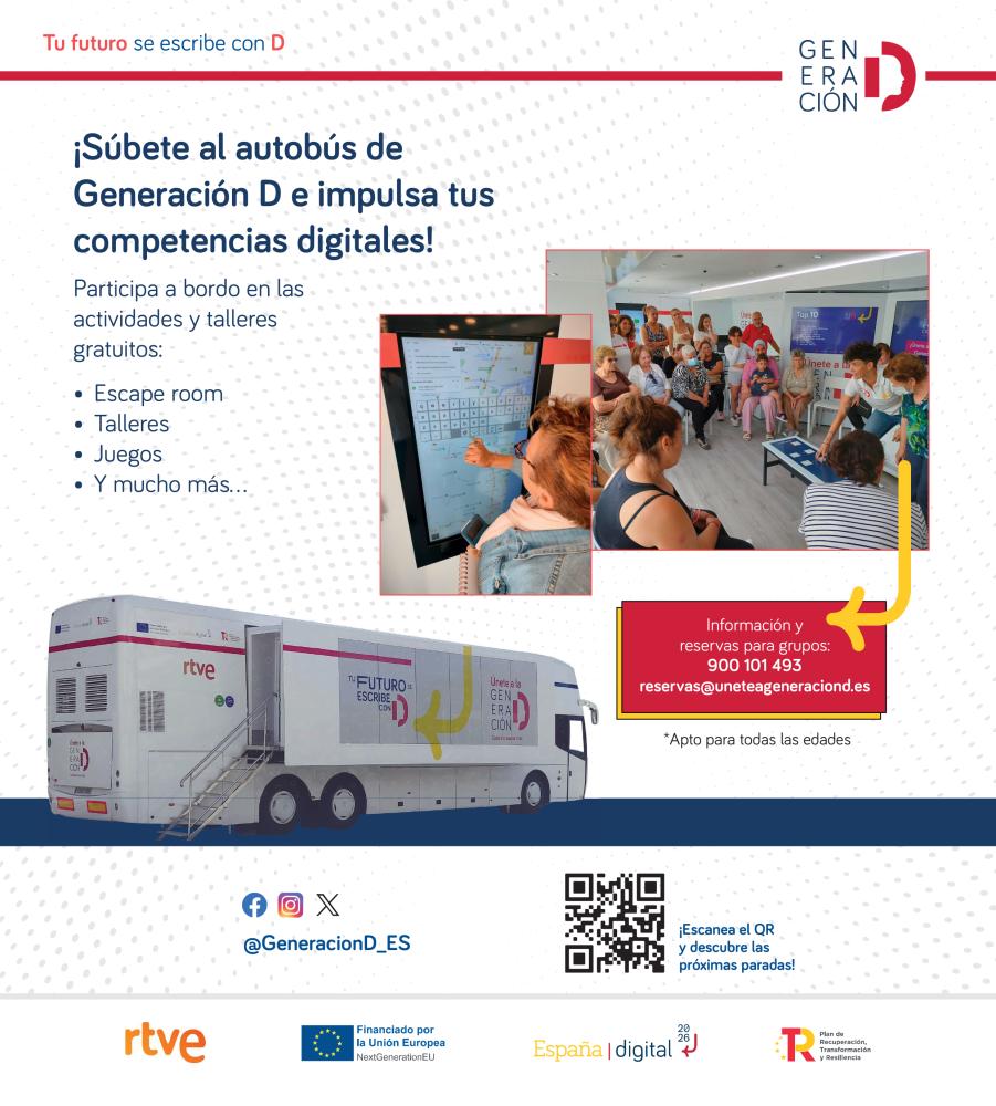  Imagen El autobús de la "Generación D" visita Villaviciosa de Odón para divulgar los conocimientos digitales a la ciudadanía