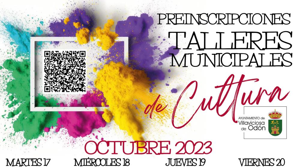  Imagen El 17 de octubre comienzan las preinscripciones de los talleres municipales de Cultura