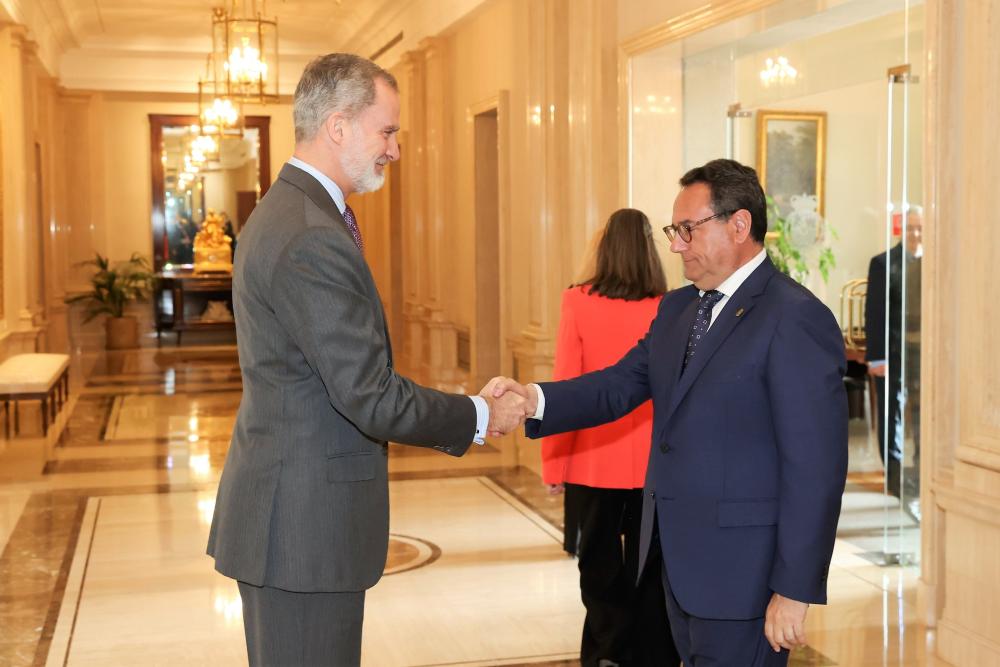  Imagen Su Majestad el Rey Don Felipe recibe al alcalde y a una representación de la Escuela Técnica Superior de Ingeniería de Montes en su 175 aniversario