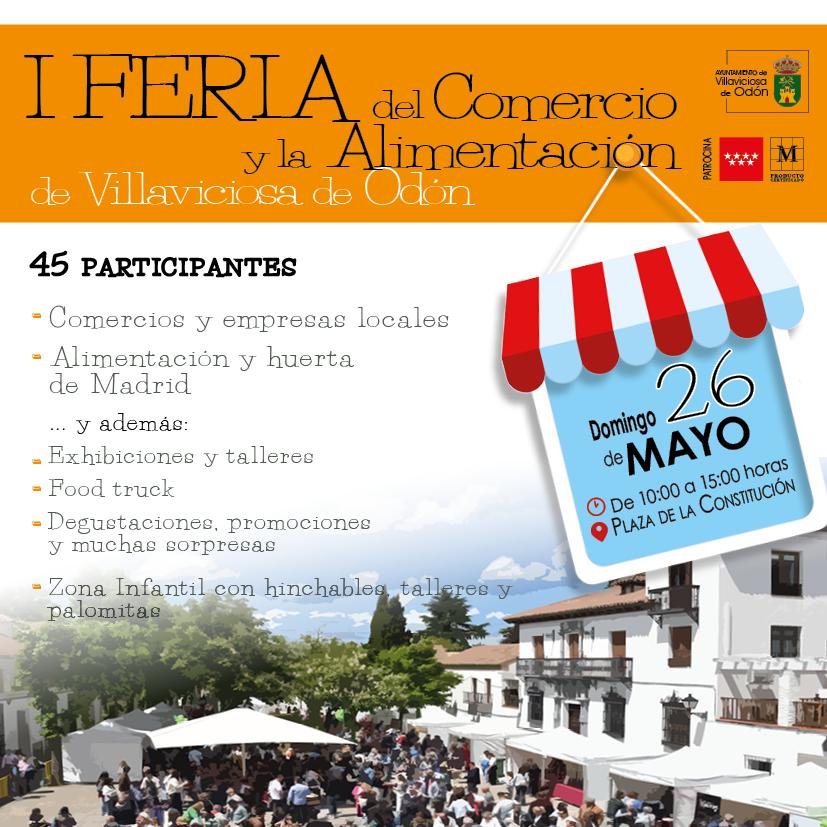  Imagen Villaviciosa de Odón organiza el próximo domingo 26 de mayo la I Feria del Comercio y la Alimentación