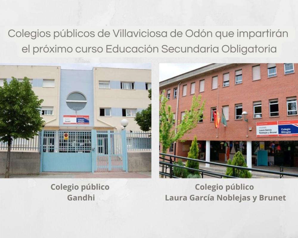 Los colegios públicos Gandhi y Laura García Noblejas impartirán los primeros cursos de Educación Secundaria Obligatoria en sus instalaciones