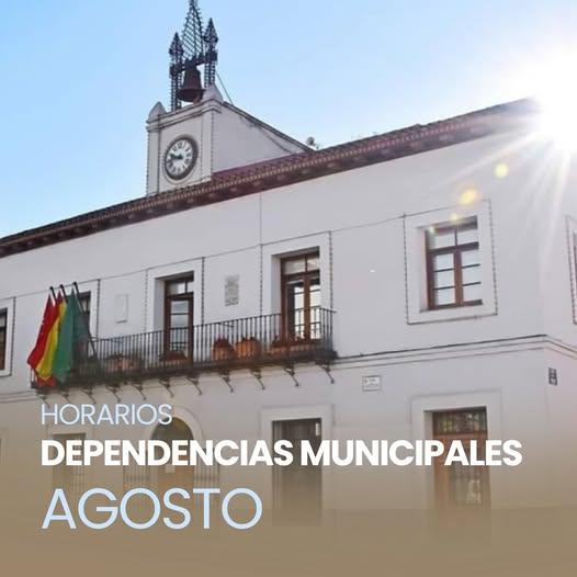  Imagen Horarios de las dependencias municipales durante el mes de agosto