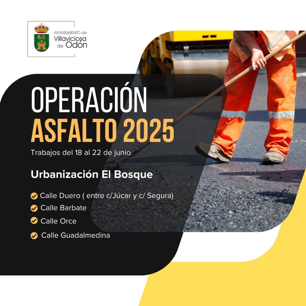 Este miércoles comienza la Operación Asfalto 2025 que afectará a 25 calles de la localidad