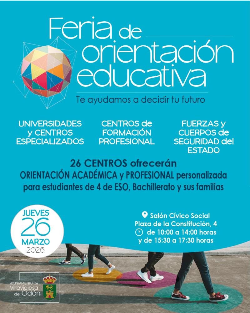 El Ayuntamiento de Villaviciosa de Odón organiza este jueves la Feria de Orientación Educativa