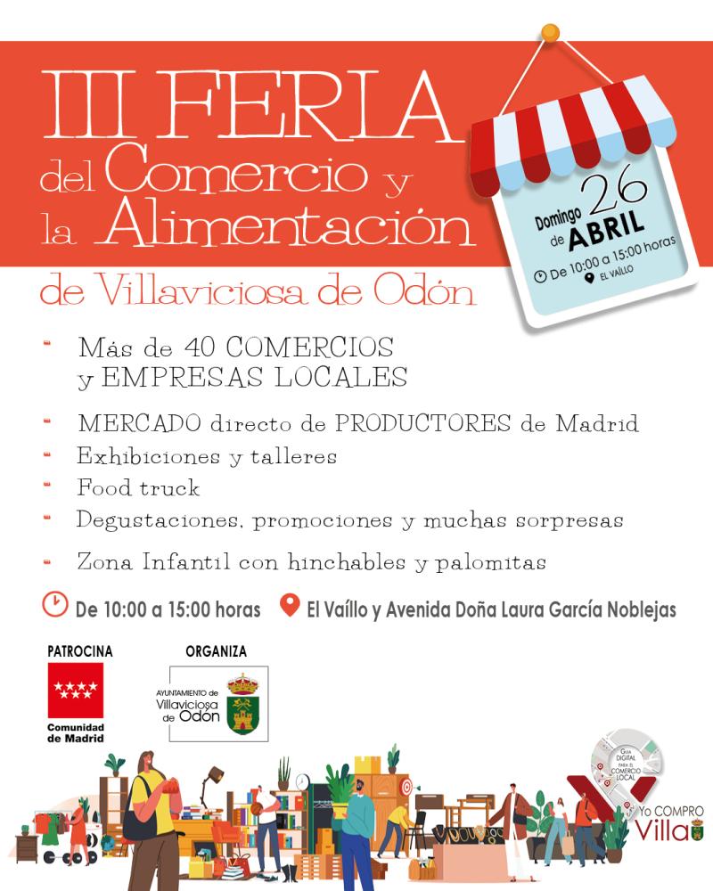 La III Feria del Comercio y la Alimentación de Villaviciosa de Odón contará con la presencia de 44 negocios y empresas de la localidad